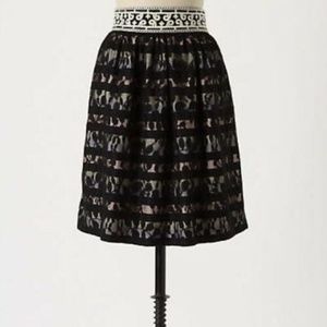 Anthropologie Floreat Charente Lace Overlay Skirt